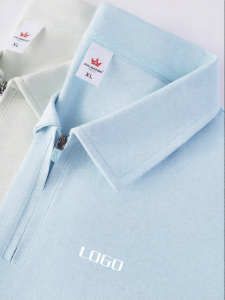 JINGYILAIXIU | Summer Zippered Collar Polo Shirt Custom Logo