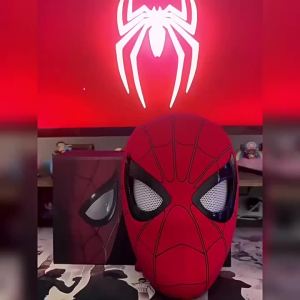 Bandai | 1:1 Spider‑Man Helmet Mask with Movable EyesCosplay Roleplay MaskHalloween Party Dress‑up PropCollectible Toy Gift