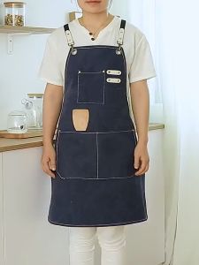 New Canvas Apron Stain-Resistant Painting Apron Art Students Special Oil Painting Nail Barber Women Men Chef Waiter Coffee Shop BBQ Workwear Waterproof