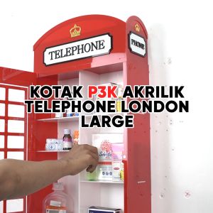 Kotak Obat P3K Akrilik LONDON TELEPHONE Large Size