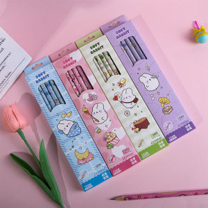 Cartoon Pencils 12 Pieces Student Stationery Box Set Elementary School 2B Pencils Cultural Business Supplies Writing Tools
