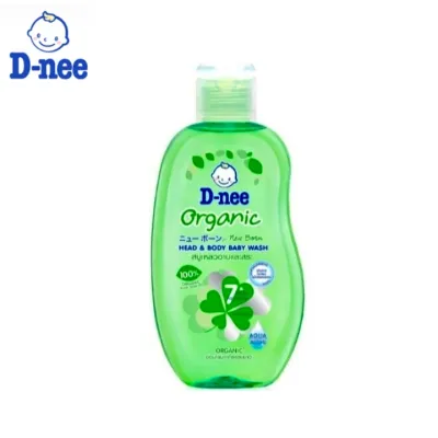 D-nee!!!ดีนี่ ออร์แกนิค สบู่เหลวอาบและสระ (อ่อนโยนจากธรรมชาติ) ขนาด 180 มล. #สีเขียว