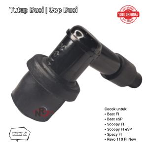Cop Busi Beat FI Tutup Busi Beat FI Kepala Cangklong Busi Beat POP Beat Sporty eSP Spacy Scoopy FI eSP Revo 110 FI New K25 Merk CRUN ORIGINAL High Quality Product