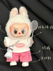 Bộ Đồ Thể Thao Cầu Lông Labubu Macaron Party Bộ Đồ Chơi Cotton Polyester Thời Trang Cho Búp Bê Cotton Quần Áo Búp Bê
