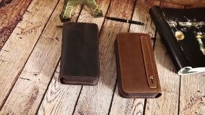 Ví Bóp Dài chất liệu Da Ngựa Khóa Kéo Crazy Horse Leather cao cấp (RFID NFC) (Wallet)