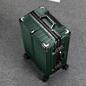 Craftsmanship Aluminum Frame Luggage Carry-On Suitcase 22 Inch Large Capacity Universal Wheels for Travel And Business Men