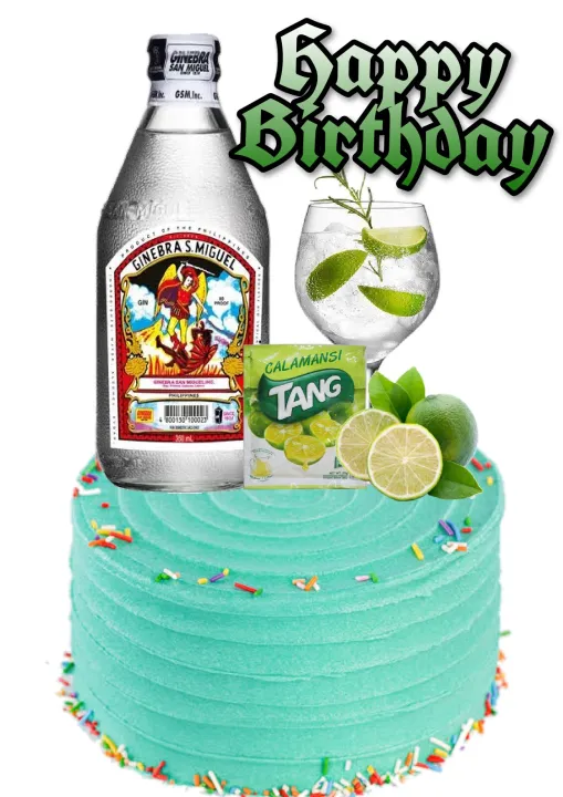 GIN CALAMANSI CAKE TOPPER SET