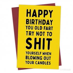 1pcs Funny Happy Birthday CardAnniversary Year Old CardHappy Birthday Card for Him Husband Boyfriend Girlfriend Wife Her