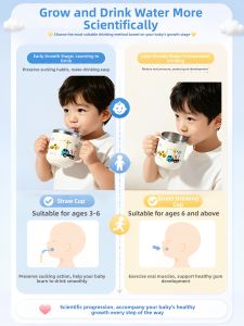 XIAOCHUSHU | Childrens 316 Stainless Steel Drink Cup Measurement