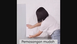 Wallpaper 3D Foam Motif Karakter Wallpaper Dinding Import Wall Sticker Interior Model Batu Bata COD