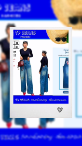 (TP2010) Quần Jean Nữ Ống Rộng Màu Đen Tôn Dáng Kéo Chân Dài Năng Động - TP Jeans