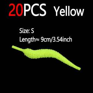 Bimoo 20pcs 3.54inch Long Mangums Dragon Tail Fly Tying Material Muskie Pike Bass Saltwater Fishing Lures Baitfish Streamer Fly
