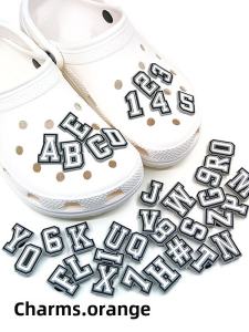 Crocs Compatible Hole Shoe Flowers Fun Accessories Letter Series Shoe Buckle Replacement Upper Part for Outdoor Sports And Activities