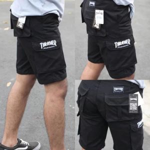 celana pendek cargo trhasher pria