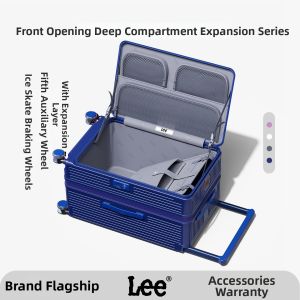 Lee | Front Opening Large Capacity Extendable Travel Luggage with Lock Security