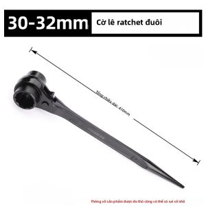30-32mm Đôi Kết Thúc Cờ Lê Bánh Cóc Cờ Lê Phát Hành Nhanh Thép Không Gỉ Màu Đen Podger Thanh Cho Công Việc Kim Loại Ổ Cắm Siết Cờ Lê
