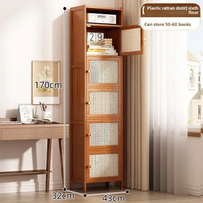 ZHUSHANXIA | Dust-proof Tall Narrow Bookshelf Shelf