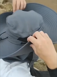 hats Breathable Sunscreen Sunshade Fishing Hat #BHT-24 Summer Outdoor Mens Oversized Brim Sun Hat