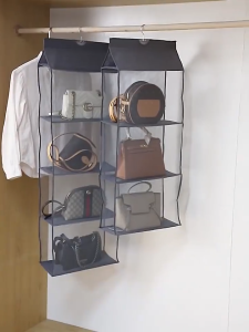 4-layer Wardrobe Bag Storage Hanging Bag Wall-mounted Household Bag Storage Rack