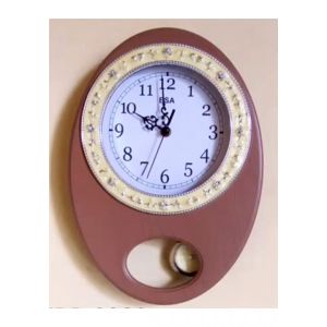 Jam Dinding Bandul Melodi Warna Coklat Kayu