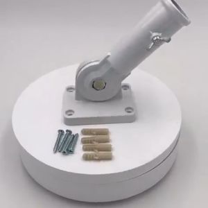 Pemegang Tiang Bendera Alumunium 180 Derajat Dinding Braket Sudut Tiang Bendera