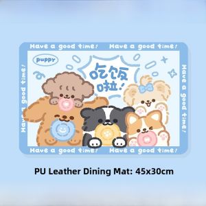 Original Pet Dining Mat Heat Resistant Mat Cat Special Eating Pad Cute Cat Bowl Mat Waterproof Doggie Mat Pet Home Supplies