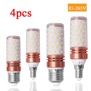 4PCS LED Corn Bulb Light E27 E14 SMD2835 Warm White 3000K Cold White 6000K Natural Light 4000K AC85-265V For Home Decoration
