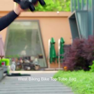 WEST BIKING Bicycle Triangle Bag 1.2L Portable Full Waterproof Cycling Bag MTB Road Bike Front Frame Tube Bag Bike Accessories