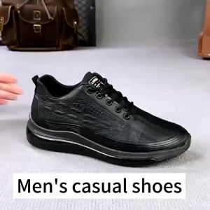 MYJUMP Mens shoes Spring 2024 new leather soft sole leisure sports shoes mens business shoes light non-slip work shoes #MX401