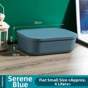 With Lid Large Plastic Storage Box for Wardrobe Clothes Clutter Organization