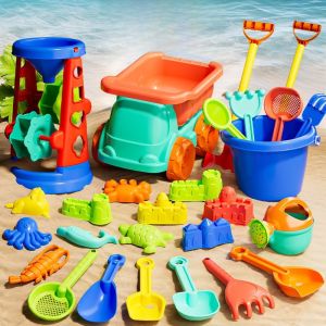 Childrens Beach Toy Set Baby Sand Digging Tool Sand Timer Shovel Bucket Beach Sandplay Kit Sandpit Playtime Fun for Kids