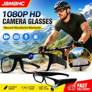 JBMBHC Outdoor Cycling Sports Camera Glasses 1080P HD Video Recorder Wearable Mini DVR For Biking Hiking Travel Vlog Hands Free Recording