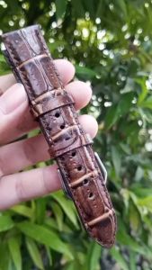 Tali Jam Kulit 20mm Motif Warna Coklat Garansi 1 Tahun