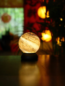OsgonA | Ambiance Creating Rechargeable Portable Mars Style Glass Decorative Table Lamp