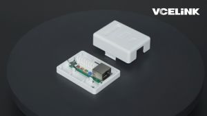 Cat6 Modular Box Surface Mount Box With Adhesive Dual Port