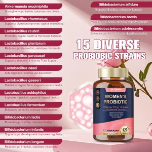 Totaria Probiotics for Women 120 Billion Women Probiotic Digestive Enzymes & Prebiotics with Akkermansia Cranberry D-Mannose for Gut Urinary Immune PH Balance 120 Vegan Capules