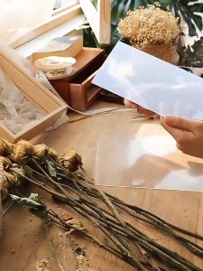 1 PCS Wooden Photo Frame Hollow Dried Flower Plant Specimen Frame Double-sided Transparent Acrylic DIY Picture Frame