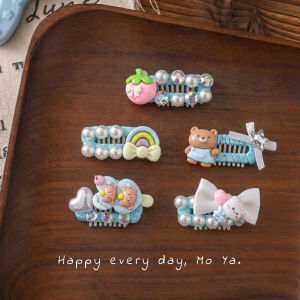 ENEN | Cute Lovely Bow and Pearl Hair Clip for Girls