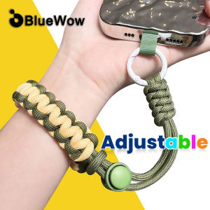 แบบปรับได้โทรศัพท์มือถือทอมือ BlueWowสายโทรศัพท์สายคล้องคอสายรัดข้อมือสั้นสายรัดข้อมือโลหะเสริมกันการสูญเสียสไตล์ตัวยึดสายสายรัดเคสโทรศัพท์อเนกประสงค์ทอ