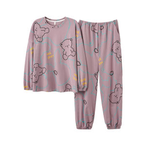 MiiOW | Pure Cotton Cat Person Sleepwear Womens Spring Autumn Style Overhead Home Clothes Set 2025 New Arrival Casual Long Sleeve
