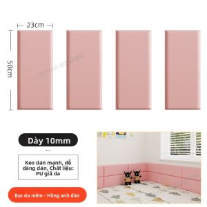 TAISEN | Dán Tường 3D Chống Va Đập Bằng Da Dày Có Lót Mềm Chống Nước cho Trung Tâm Giáo Dục Sớm