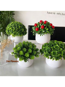 Trang Trí Cây Cảnh Bằng Nhựa Trong Nhà Phòng Khách Văn Phòng Bonsai Nhỏ Bông Hoa Lụa Bằng Gỗ Trang Trí Bàn Mặt Phẳng