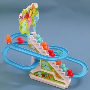 Dinosaur Climbing Stairs Track Toy Musical Education Toy Dyanamic Music And Light Mainan Budak Viral