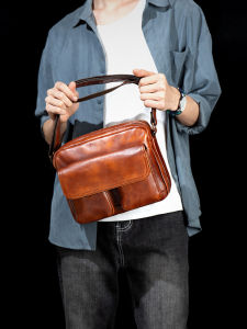 Mantime | Handmade Color Rubbing Vintage Leather Crossbody Bag