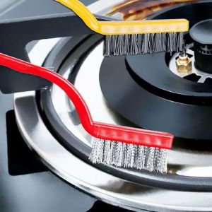 Feelife 3/9Pcs Gas Stove Cleaning Brushes Kitchen Range Hood Brush Copper Wire Stainless Steel Nylon Wire Brush Kitchen Cleaning Tools