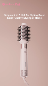 Simplus Hot Air Styling Brush | 5-in-1 for Wet & Dry Use | High-Speed Drying For Straightening & Volumizing | 450M Negative Ions Brush Design RFSH005