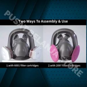 Masker Gas Respirator untuk tukang cat mobil semprot dico Lab Mask Anti Virus 6001CN 6800 No.3