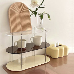 Ins Style Acrylic Storage Display Stand Cup Rack Desktop Perfume Jewelry Display Frame Cosmetics Storage Home Organization Shelf