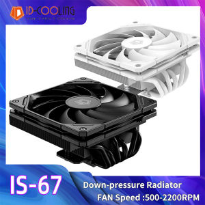 ID-COOLING IS-67-XT 6 Heat Pipes 67mm Low Profile Slim CPU Cooler for Intel LGA 1700/1200/115X/2011 AMD AM4/AM5 ITX Motherboard