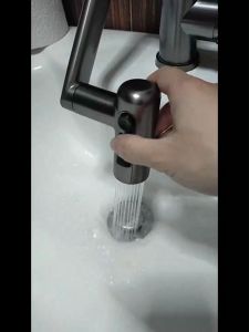 TISAS Kitchen/Bathroom 1080° Rotatable Stainless Steel Faucet With Robotic Arm Sink Lavatory Tap